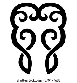 Tribal tattoo vector design sketch. Sleeve art pattern arm. Simple logo. Designer isolated abstract element for arm, leg, shoulder men and women on white background.