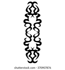 Tribal tattoo vector design sketch. Sleeve art pattern arm. Simple logo. Designer isolated abstract element for arm, leg, shoulder men and women on white background.