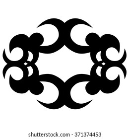 Tribal tattoo vector design sketch. Sleeve art pattern arm. Simple logo. Designer isolated abstract element for arm, leg, shoulder men and women on white background.