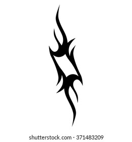 Tribal tattoo vector design sketch. Single sleeve art pattern arm. Simple logo. Designer isolated abstract element for arm, leg, shoulder men and women on white background.