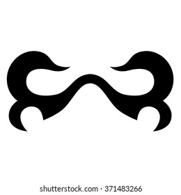 Tribal tattoo vector design sketch. Single sleeve art pattern arm. Simple logo. Designer isolated abstract element for arm, leg, shoulder men and women on white background.