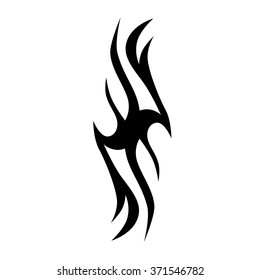 Tribal tattoo vector design sketch. Single sleeve art pattern arm. Simple logo. Designer isolated abstract element for arm, leg, shoulder men and women on white background.