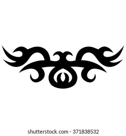 Tribal tattoo vector design sketch. Single sleeve art pattern arm. Simple logo. Designer isolated abstract element for arm, leg, shoulder men and women on white background.