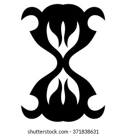Tribal tattoo vector design sketch. Single sleeve art pattern arm. Simple logo. Designer isolated abstract element for arm, leg, shoulder men and women on white background.