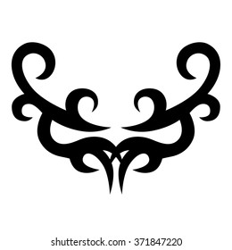 Tribal tattoo vector design sketch. Single sleeve art pattern arm. Simple logo. Designer isolated abstract element for arm, leg, shoulder men and women on white background.