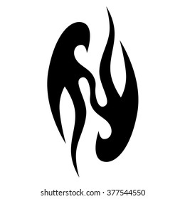 Tribal tattoo vector design sketch. Single sleeve art pattern arm. Simple logo. Designer isolated abstract element for arm, leg , shoulder men and women on white background.