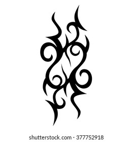 Tribal tattoo vector design sketch. Single sleeve art pattern arm. Simple logo. Designer isolated abstract element for arm, leg , shoulder men and women on white background.