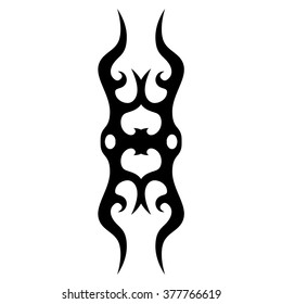 Tribal tattoo vector design sketch. Single sleeve art pattern arm. Simple logo. Designer isolated abstract element for arm, leg , shoulder men and women on white background.