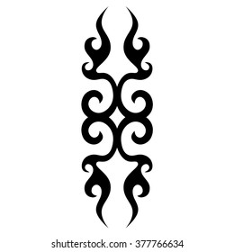 Tribal tattoo vector design sketch. Single sleeve art pattern arm. Simple logo. Designer isolated abstract element for arm, leg , shoulder men and women on white background.