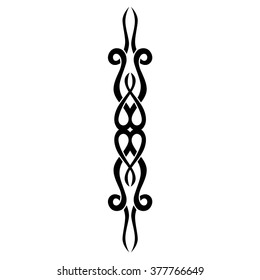 Tribal tattoo vector design sketch. Single sleeve art pattern arm. Simple logo. Designer isolated abstract element for arm, leg , shoulder men and women on white background.
