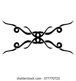 Tribal tattoo vector design sketch. Single sleeve art pattern arm. Simple logo. Designer isolated abstract element for arm, leg , shoulder men and women on white background.