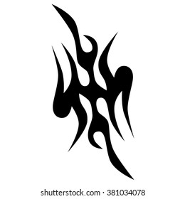 Tribal tattoo vector design sketch. Single sleeve art pattern arm. Simple logo. Designer isolated abstract element for arm, leg , shoulder men and women on white background.