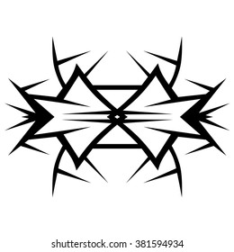 Tribal tattoo vector design sketch. Single sleeve art pattern arm. Simple logo. Designer isolated abstract element for arm, leg , shoulder men and women on white background.