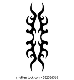Tribal tattoo vector design sketch. Single sleeve art pattern arm. Simple logo. Designer isolated abstract element for arm, leg , shoulder men and women on white background.