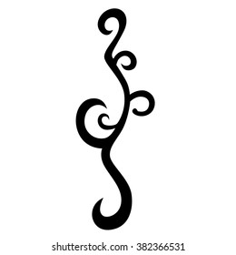 Tribal tattoo vector design sketch. Single sleeve art pattern arm. Simple logo. Designer isolated abstract element for arm, leg , shoulder men and women on white background.