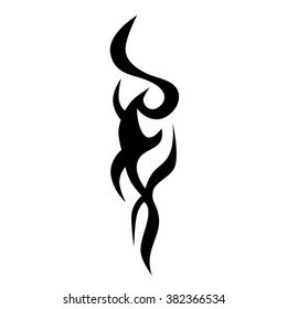 Tribal tattoo vector design sketch. Single sleeve art pattern arm. Simple logo. Designer isolated abstract element for arm, leg , shoulder men and women on white background.