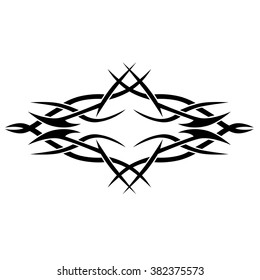 Tribal tattoo vector design sketch. Single sleeve art pattern arm. Simple logo. Designer isolated abstract element for arm, leg , shoulder men and women on white background.