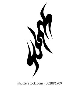 Tribal tattoo vector design sketch. Single sleeve art pattern arm. Simple logo. Designer isolated abstract element for arm, leg , shoulder men and women on white background.