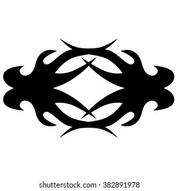 Tribal tattoo vector design sketch. Single sleeve art pattern arm. Simple logo. Designer isolated abstract element for arm, leg , shoulder men and women on white background.