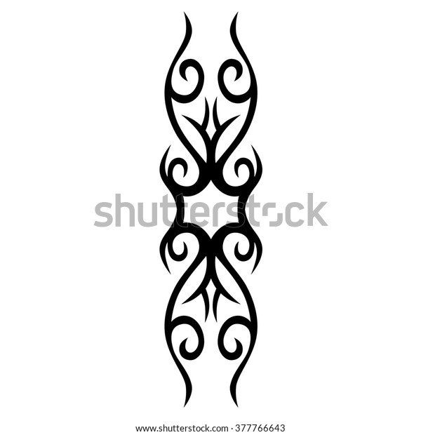 Tribal tattoo vector design sketch. Single sleeve art pattern arm