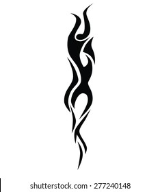 Tribal tattoo vector design template. Sleeve art black pattern arm. Simple logo. Designer isolated abstract element for arm, leg, shoulder men and women on white background.