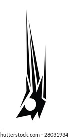 Tribal tattoo vector design template. Sleeve art black pattern arm. Simple logo. Designer isolated abstract element for arm, leg, shoulder men and women on white background.