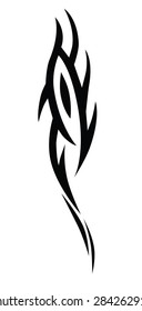 Tribal tattoo vector design template. Sleeve art black pattern arm. Simple logo. Designer isolated abstract element for arm, leg, shoulder men and women on white background.