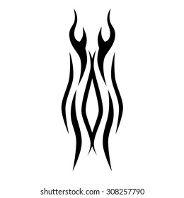 Tribal tattoo vector design template. Sleeve art black pattern arm. Simple logo. Designer isolated abstract element for arm, leg, shoulder men and women on white background.