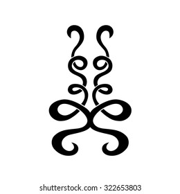 Tribal tattoo vector design template. Sleeve art pattern arm. Simple logo. Designer isolated abstract element for arm, leg, shoulder men and women on white background.