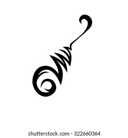 Tribal tattoo vector design template. Sleeve art pattern arm. Simple logo. Designer isolated abstract element for arm, leg, shoulder men and women on white background.