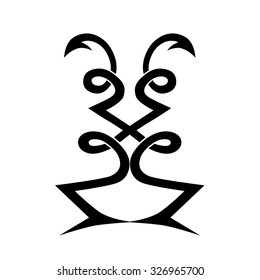 Tribal tattoo vector design template. Sleeve art pattern arm. Simple logo. Designer isolated abstract element for arm, leg, shoulder men and women on white background.
