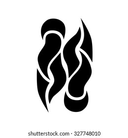 Tribal tattoo vector design template. Sleeve art pattern arm. Simple logo. Designer isolated abstract element for arm, leg, shoulder men and women on white background.