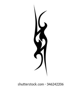 Tribal tattoo vector design template. Sleeve art pattern arm. Simple logo. Designer isolated abstract element for arm, leg, shoulder men and women on white background.