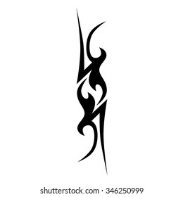 Tribal tattoo vector design template. Sleeve art pattern arm. Simple logo. Designer isolated abstract element for arm, leg, shoulder men and women on white background.