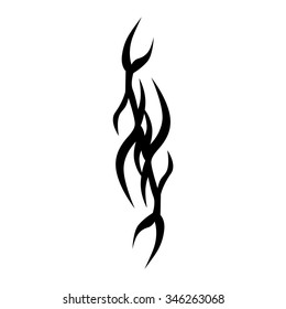 Tribal tattoo vector design template. Sleeve art pattern arm. Simple logo. Designer isolated abstract element for arm, leg, shoulder men and women on white background.