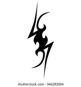 Tribal tattoo vector design template. Sleeve art pattern arm. Simple logo. Designer isolated abstract element for arm, leg, shoulder men and women on white background.