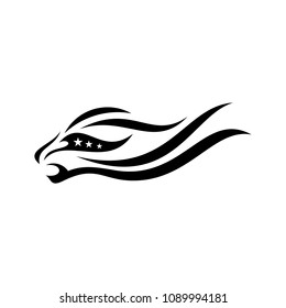 Tribal tattoo vector design. tiger illustration pattern. with black color isolated on white background.