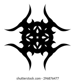Tribal tattoo vector designs sketch. Simple abstract black logo ornament on white background. Designer isolated art element for ideas decorating the body of women, men and girls arm, leg.