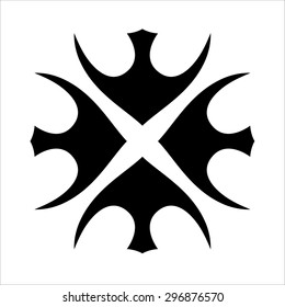 Tribal tattoo vector designs sketch. Simple abstract black logo ornament on white background. Designer isolated art element for ideas decorating the body of women, men and girls arm, leg.