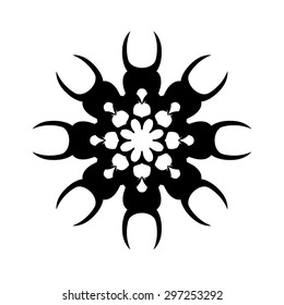 Tribal tattoo vector designs sketch. Simple abstract black logo ornament on white background. Designer isolated art element for ideas decorating the body of women, men and girls arm, leg.