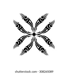 Tribal tattoo vector designs sketch. Simple abstract  black logo. Designer isolated art element for ideas decorating the body of women, men and girls arm, leg and other body parts on white background.