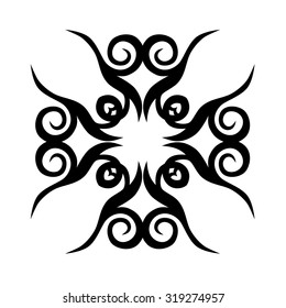 Tribal tattoo vector designs sketch. Simple abstract logo. Designer isolated art element for ideas decorating the body of women, men and girls arm, leg and other body parts on white background.
