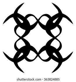 Tribal tattoo vector designs sketch. Simple abstract logo. Designer isolated art element for ideas decorating the body of women, men and girls arm, leg and other body parts on white background.