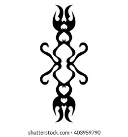 Tribal tattoo vector designs sketch. Simple logo. Designer isolated element for ideas decorating the body of women, men and girls arm, leg and other body parts on white background.