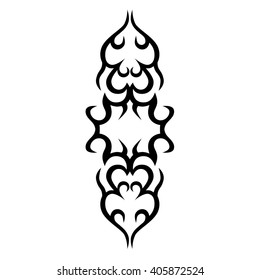 Tribal tattoo vector designs sketch. Simple logo. Designer isolated element for ideas decorating the body of women, men and girls arm, leg and other body parts on white background.