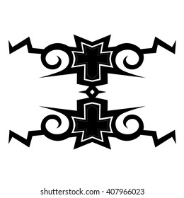 Tribal tattoo vector designs sketch. Simple logo. Designer isolated element for ideas decorating the body of women, men and girls arm, leg and other body parts on white background.
