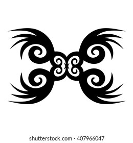 Tribal tattoo vector designs sketch. Simple logo. Designer isolated element for ideas decorating the body of women, men and girls arm, leg and other body parts on white background.