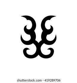 Tribal tattoo vector designs sketch. Simple logo. Designer isolated element for ideas decorating the body of women, men and girls arm, leg and other body parts on white background.