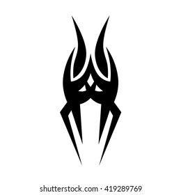 Tribal tattoo vector designs sketch. Simple logo. Designer isolated element for ideas decorating the body of women, men and girls arm, leg and other body parts on white background.