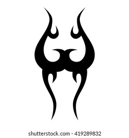 Tribal tattoo vector designs sketch. Simple logo. Designer isolated element for ideas decorating the body of women, men and girls arm, leg and other body parts on white background.